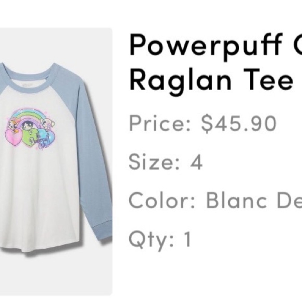 4x Torrid Raglan Shirt - White and Blue
